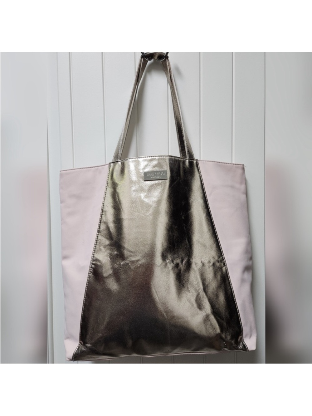 JIMMY CHOO PARFUMS Pink Blush / Gold Tone Tote Bag NWOT